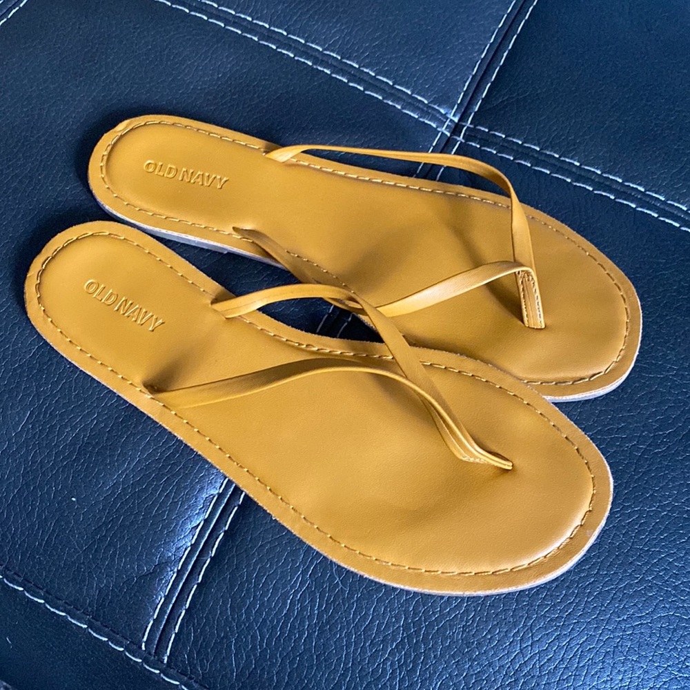 Mustard Yellow Old Navy Flip Flips